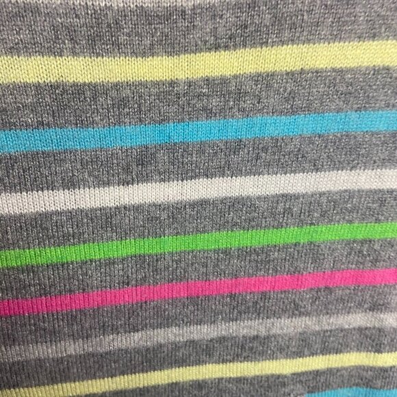 Aeropostale Y2K Size M Rabbit Hair Colorful Striped Sweater Preppy Knit Vintage - Picture 2 of 6